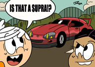 artist:jake-zubrod car character:lincoln_loud character:ronnie_anne_santiago dialogue smiling // 1280x906 // 157.0KB