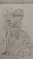 2016 aged_up artist:takeshi1000 character:lincoln_loud character:ronnie_anne_santiago comic comic:the_loud_future photo ronniecoln sketch suit wedding_dress // 480x853 // 31KB