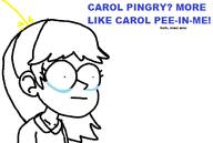 2017 abuse artist:james_francanon character:carol_pingrey crying dialogue peeing solo tears text // 616x415 // 20KB