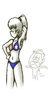 2016 american_flag american_flag_bikini armpit_hair artist:baryl bikini character:lincoln_loud character:lynn_loud hairy lynncoln pose swimsuit text // 268x512 // 65.1KB