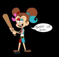 2016 artist:jacinth baseball_bat character:harley_quinn character:luan_loud cosplay parody solo // 2344x2239 // 478.5KB