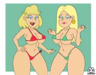 artist:theminus ass big_breasts bikini breasts character:becca_chang character:rita_loud cleavage commission commissioner:aonp0001 half-closed_eyes looking_at_viewer open_mouth ring ritecca smiling swimsuit tagme thick_thighs thong wide_hips // 4000x3115 // 2.0MB