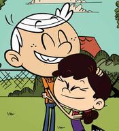 character:adelaide_chang character:lincoln_loud eyes_closed hugging smiling tag_me // 1080x1187 // 122.9KB