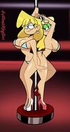 artist:atomickingboo big_breasts bikini character:leni_loud character:lori_loud cleavage commission heels high_heels nightclub pole stripper_pole striptease sunglasses swimsuit tagme thong // 550x1024 // 69KB