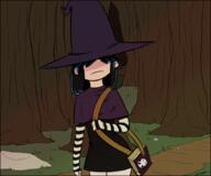 2016 artist:lioxdz book character:lucy_loud grass halloween halloween_costume skull solo thick_thighs tree wide_hips witch witch_hat // 876x731 // 281KB