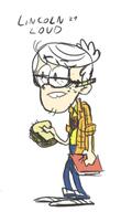 2017 aged_up artist:baryl character:lincoln_loud comic_book food glasses sandwich solo text // 323x564 // 92KB