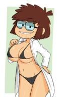 2019 aged_up artist:redkaze bare_breasts big_breasts bikini character:lisa_loud hand_on_hip looking_at_viewer smiling solo swimsuit // 1293x2084 // 669KB