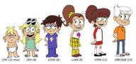 2016 age_swap aged_down artist:therandomninjakitty au:reverse_order baby character:leni_loud character:lincoln_loud character:lori_loud character:luan_loud character:luna_loud character:lynn_loud group lineup text // 1280x597 // 343KB