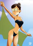 artist:gabomon01 bikini character:carol_linnaeus glasses pareo solo swimsuit tagme // 2976x4175 // 5.3MB