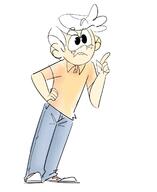 2016 artist:doctorwily character:lincoln_loud hand_on_hip pointing solo // 1092x1336 // 321KB
