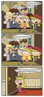 2022 aged_up artist:alejindio bed character:lana_loud character:lily_loud character:lincoln_loud character:lisa_loud character:lola_loud comic commission commissioner:theamazingpeanuts dialogue group hands_on_hips text // 1355x2973 // 3.1MB