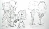 2016 artist:fanganon character:leni_loud character:lincoln_loud character:lori_loud character:luan_loud character:luna_loud comic fanfiction:the_loud_that_leapt_through_time group sketch // 1296x772 // 173KB