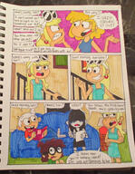 2016 artist:retroneb character:leni_loud character:lincoln_loud character:lisa_loud character:lori_loud character:lucy_loud comic comic:gone_mad dialogue fanfiction:gone_mad group photo text // 2280x2936 // 3.0MB