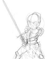 2017 armor artist:swagsword character:lynn_loud sketch sword // 774x900 // 139KB