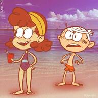 beach character:cristina character:lincoln_loud cristinacoln erection_under_clothing // 1200x1200 // 127KB