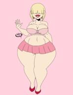 aged_up alternate_hairstyle alternate_outfit artist:chillguydraws au:thicc_verse bare_breasts big_breasts character:lucy_loud smiling solo thick_thighs // 2550x3300 // 552KB