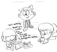 2016 artist:dipper character:lincoln_loud character:lucy_loud character:lynn_loud dialogue sketch text // 570x520 // 124KB