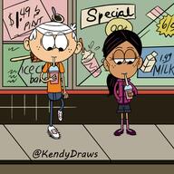 artist:kendydraws character:lincoln_loud character:ronnie_anne_santiago ronniecoln // 3000x3000 // 1.4MB
