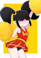 2022 alternate_hairstyle alternate_outfit artist:morfinared blushing character:lucy_loud cheerleader cheerleader_outfit looking_to_the_side panties solo underwear upskirt // 2894x4093 // 2.1MB