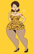 2018 aged_up artist:chillguydraws background_character biting_lip character:thicc_qt high_heels leopard_print looking_to_the_side necklace raised_eyebrow tattoo thick_thighs wide_hips // 2100x3300 // 669.2KB
