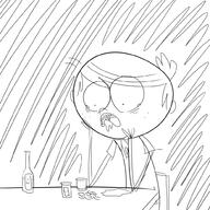 2016 artist:gur209 character:lincoln_loud drugs sketch solo suicide // 1000x1000 // 351.0KB