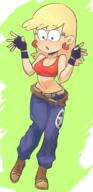 2021 alternate_outfit artist:anon334 blue_mary character:leni_loud cosplay fatal_fury king_of_fighters parody snk // 599x1238 // 394.5KB