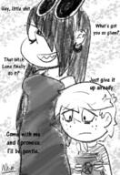 2020 artist:whimfu1 book character:leni_loud character:lincoln_loud dialogue goth lenicoln role_swap sketch text // 687x1000 // 610KB