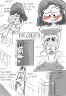 2016 artist:jumpjump blushing character:leni_loud character:lincoln_loud character:luan_loud comic comic:the_loud_comic crying dialogue hair_down half-closed_eyes holding_object hug luancoln open_mouth sitting sketch smiling text // 1300x1900 // 1.5MB