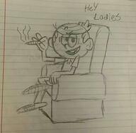 2016 artist:liquorsale character:lincoln_loud cigarette couch dialogue sitting sketch smoke smoking solo text // 600x588 // 177KB