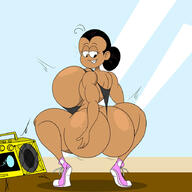 artist:aaronsimpson8 big_breasts character:maria_santiago leotard radio solo tagme twerking // 895x893 // 74.4KB