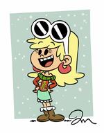 2019 alternate_outfit artist:jose-miranda character:leni_loud christmas hands_on_hips smiling snow solo sweater // 780x1000 // 65.7KB
