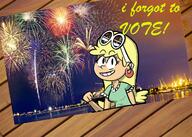 2016 artist:mozzarella95 character:leni_loud fireworks photo solo text // 1280x914 // 377KB