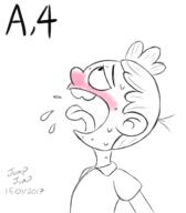 2017 ahegao artist:jumpjump blushing character:lincoln_loud looking_up open_mouth redraw solo sweat tongue_out // 1280x1465 // 400KB