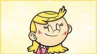blushing character:lola_loud eyes_closed simple_background smiling solo // 1200x675 // 72.6KB