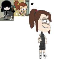 artist:pyg character:luan_loud character:lucy_loud fusion // 1000x1000 // 368.8KB
