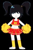 2017 alternate_hairstyle alternate_outfit artist:flor character:lucy_loud cheerleader cheerleader_outfit looking_at_viewer solo transparent_background // 869x1311 // 394.8KB