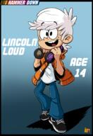 2023 aged_up artist:ruhisu character:lincoln_loud headphones open_mouth smiling solo // 1400x2040 // 874KB