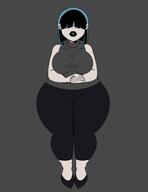 aged_up artist:chillguydraws au:thicc_verse big_breasts character:lucy_loud looking_at_viewer solo wide_hips // 2550x3300 // 326KB