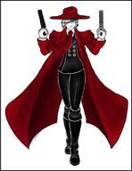 artist:connorkj character:lyra_loud cosplay gun hellsing ocs_only original_character sin_kids tagme vampire // 612x792 // 231.5KB