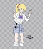 alternate_outfit artist:zaz character:leni_loud schoolgirl_uniform solo // 3500x4000 // 987KB