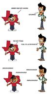 character:bobby_santiago character:carlino_casagrande comic costume dialogue parody spanish spongebob_squarepants // 2994x5488 // 1.3MB