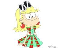 2016 artist:fullhero18 character:leni_loud christmas christmas_outfit looking_at_viewer smiling solo // 600x500 // 140KB