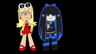 2016 artist:phil_el_mago character:bun-bun character:leni_loud character:lucy_loud coloring cosplay doll panty_&_stocking parody transparent_background // 1920x1080 // 322KB