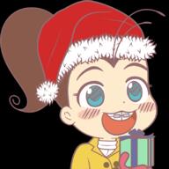 2016 artist:phee character:luan_loud christmas ohayou solo transparent_background // 828x828 // 282KB