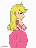 2023 animated artist:lucas_mist ass big_ass character:lola_loud coloring half-closed_eyes looking_at_viewer looking_back presenting presenting_ass solo thick_thighs // 448x596, 0.9s // 40KB