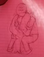 2017 anon artist:emeritus ass bending_over character:anonymous character:lana_loud character:lola_loud conjoined fusion hug hugging photo rear_view sketch text // 1819x2347 // 2.2MB