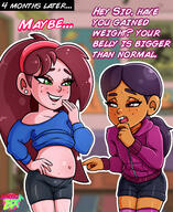 artist:radiobx character:ronnie_anne_santiago character:sid_chang pregnant // 1800x2200 // 1.3MB