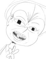 2017 artist:drawsshitart character:luan_loud half-closed_eyes looking_at_viewer meme open_mouth parody redraw sketch solo // 643x834 // 140KB