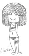 2017 alternate_outfit artist:lioxdz character:lucy_loud hands_on_hips midriff panties sketch smiling solo swimsuit two_piece_swimsuit underwear // 156x301 // 48KB