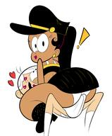 2017 alternate_outfit artist:teecee ass big_ass big_penis briefs carlotacoln character:carlota_casagrande character:lincoln_loud erection_under_clothing heart hotdogging kiss_marks looking_at_viewer looking_back panties rear_view socks thick_thighs underwear // 1924x2322 // 379.3KB